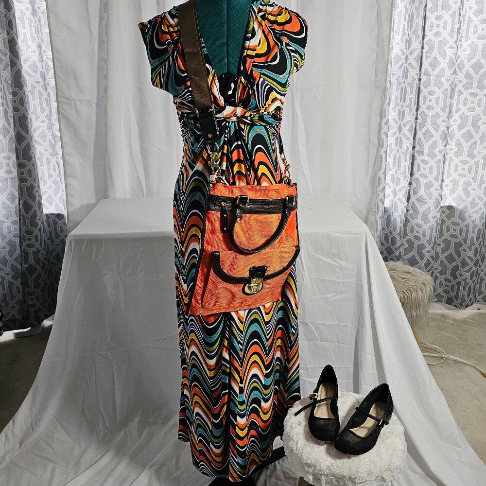Insurance Swirl Print Wrap Dress – Size Small
